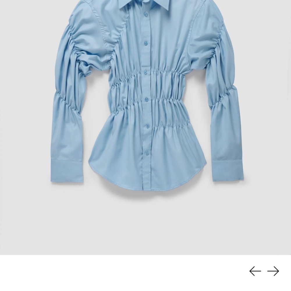 Scarlet & Sam: Scrunched Shirt - Milk Blue